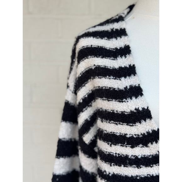 SALTWATER LUXE BRETON SCOUT BUTTON FRONT CARDIGAN SWEATER M BRITON STRIPE - Picture 4 of 11